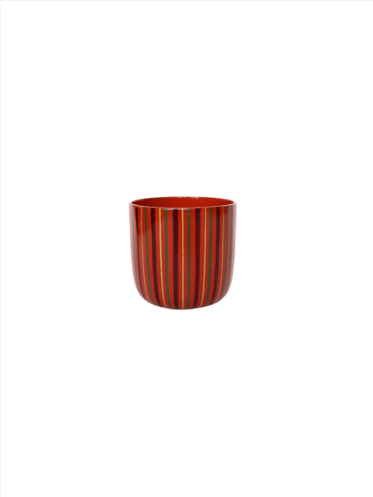 Wajima rot lackierter Holzbecher / "Mugiwara" Makie
