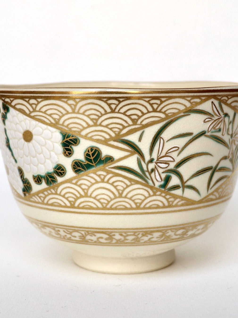 Bol à matcha / Kyo-yaki "Shikunshi" Ryusen Sagami