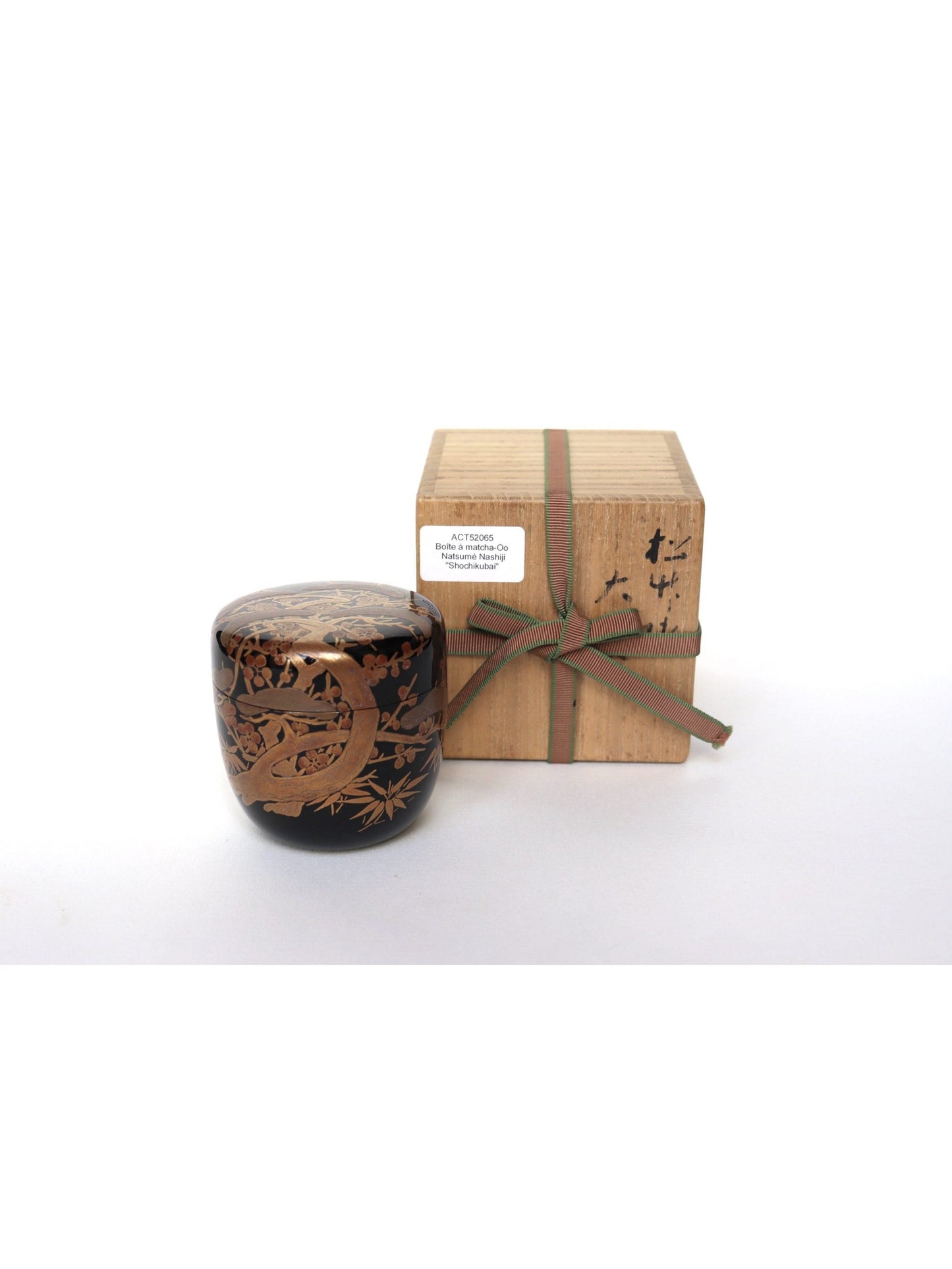 Boîte à matcha Oo natsumé / Nashiji "Shôchikubaï"