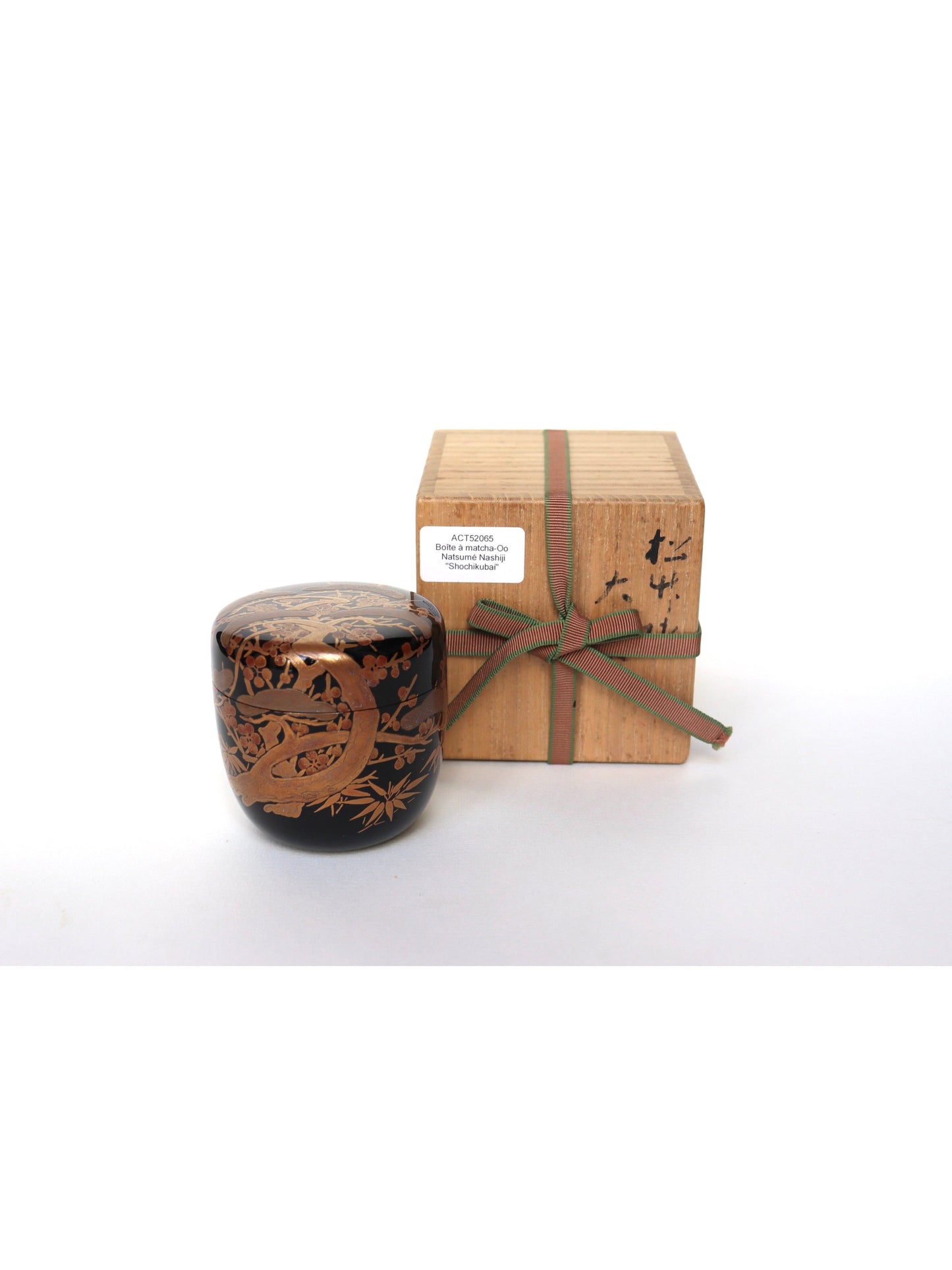 Boîte à matcha Oo natsumé / Nashiji "Shôchikubaï"