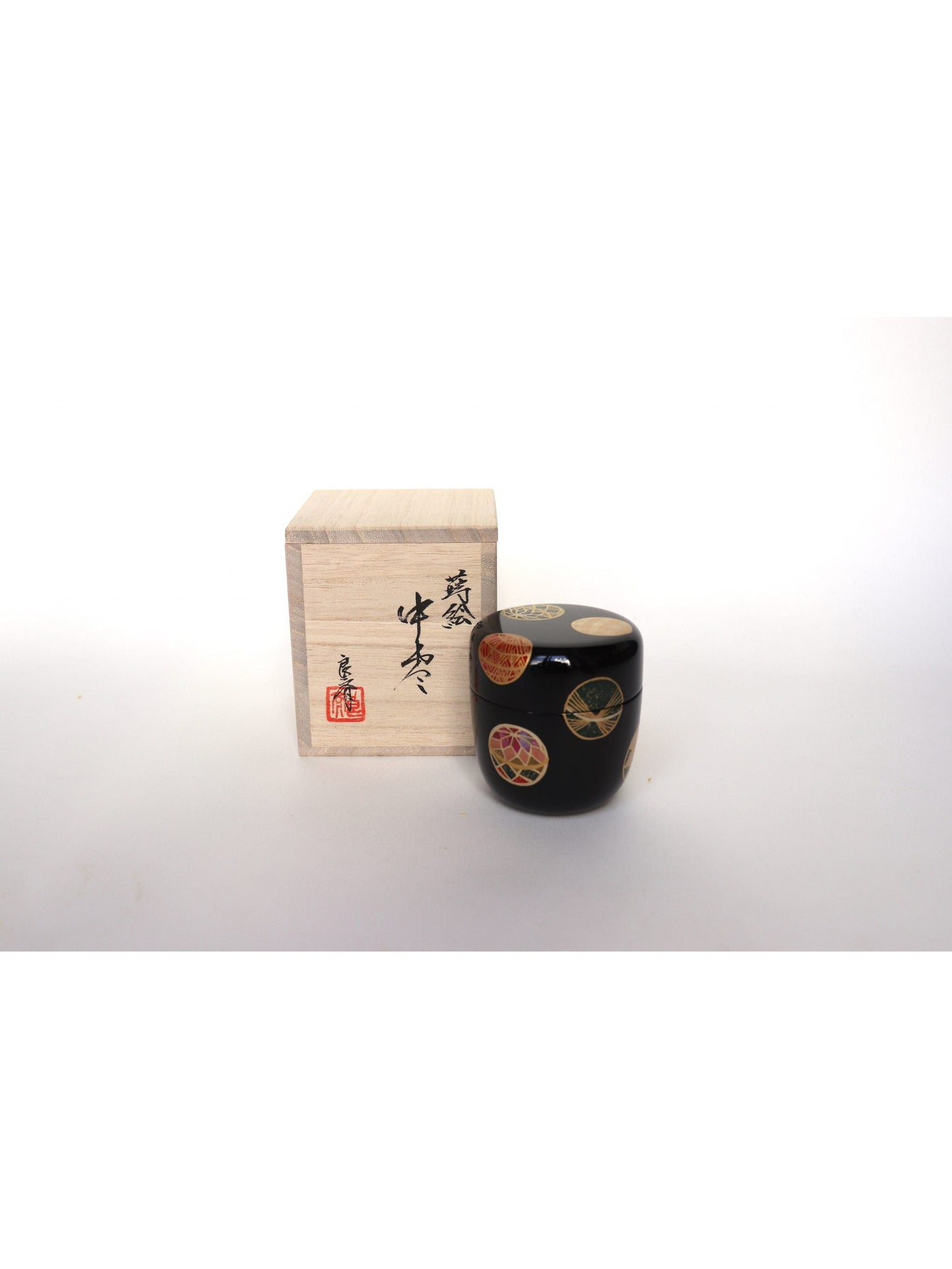 Boîte à matcha Natsumé / "Témari" makié noir