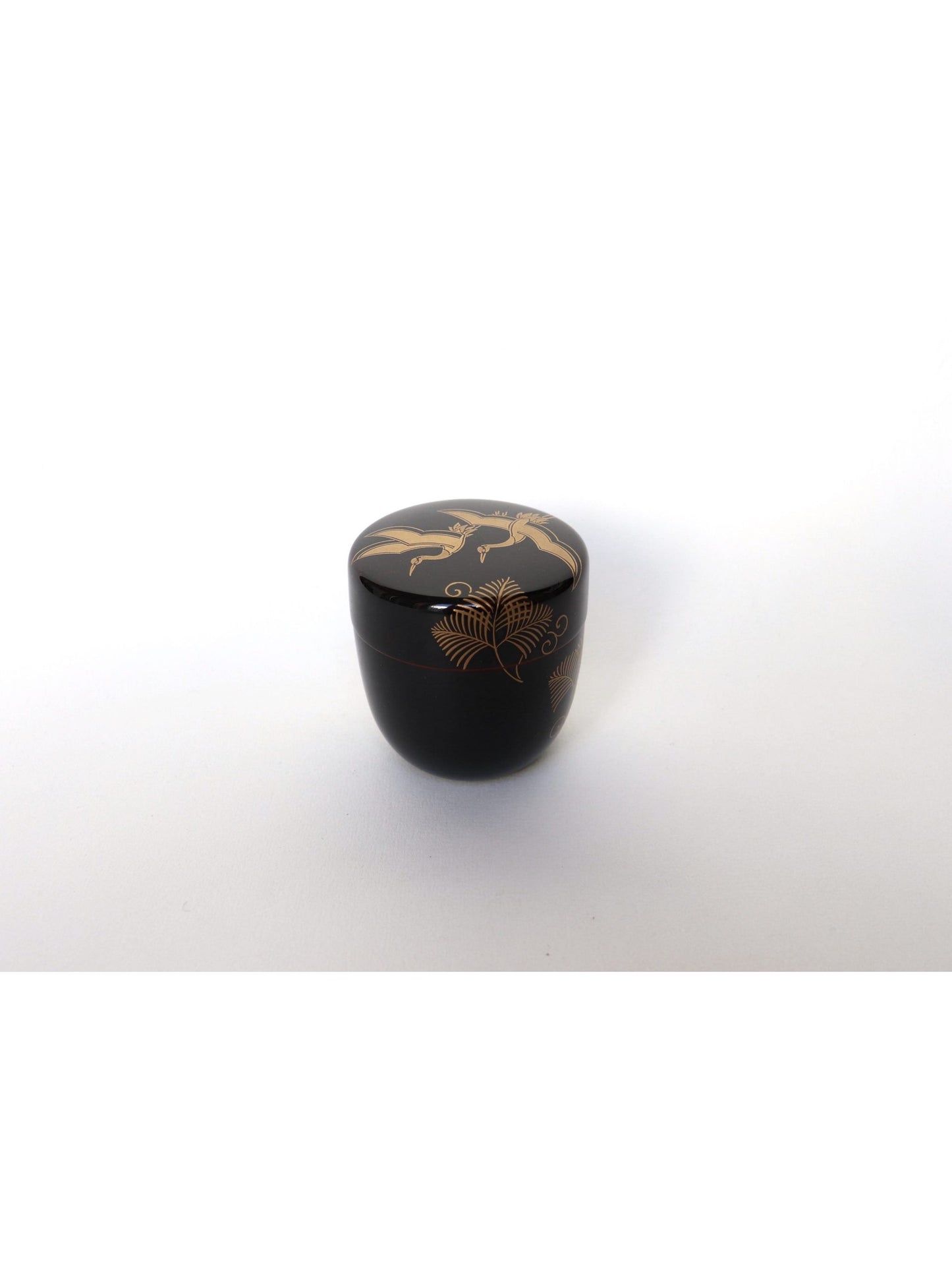 Natsumé matcha box / "Matsu Tsuru" Wajima-nuri