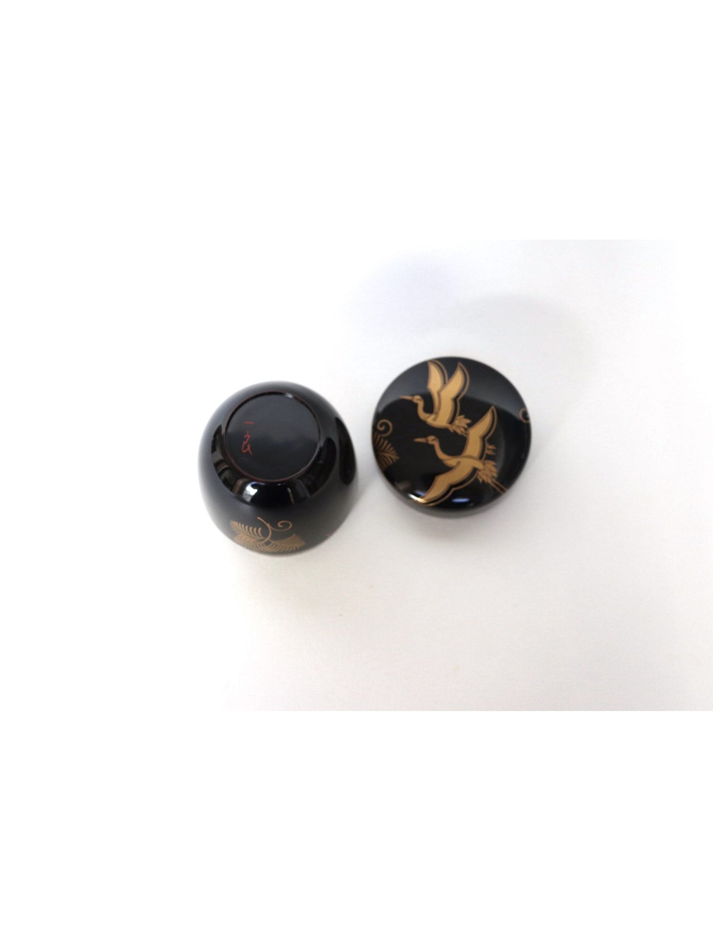 Natsumé matcha box / "Matsu Tsuru" Wajima-nuri