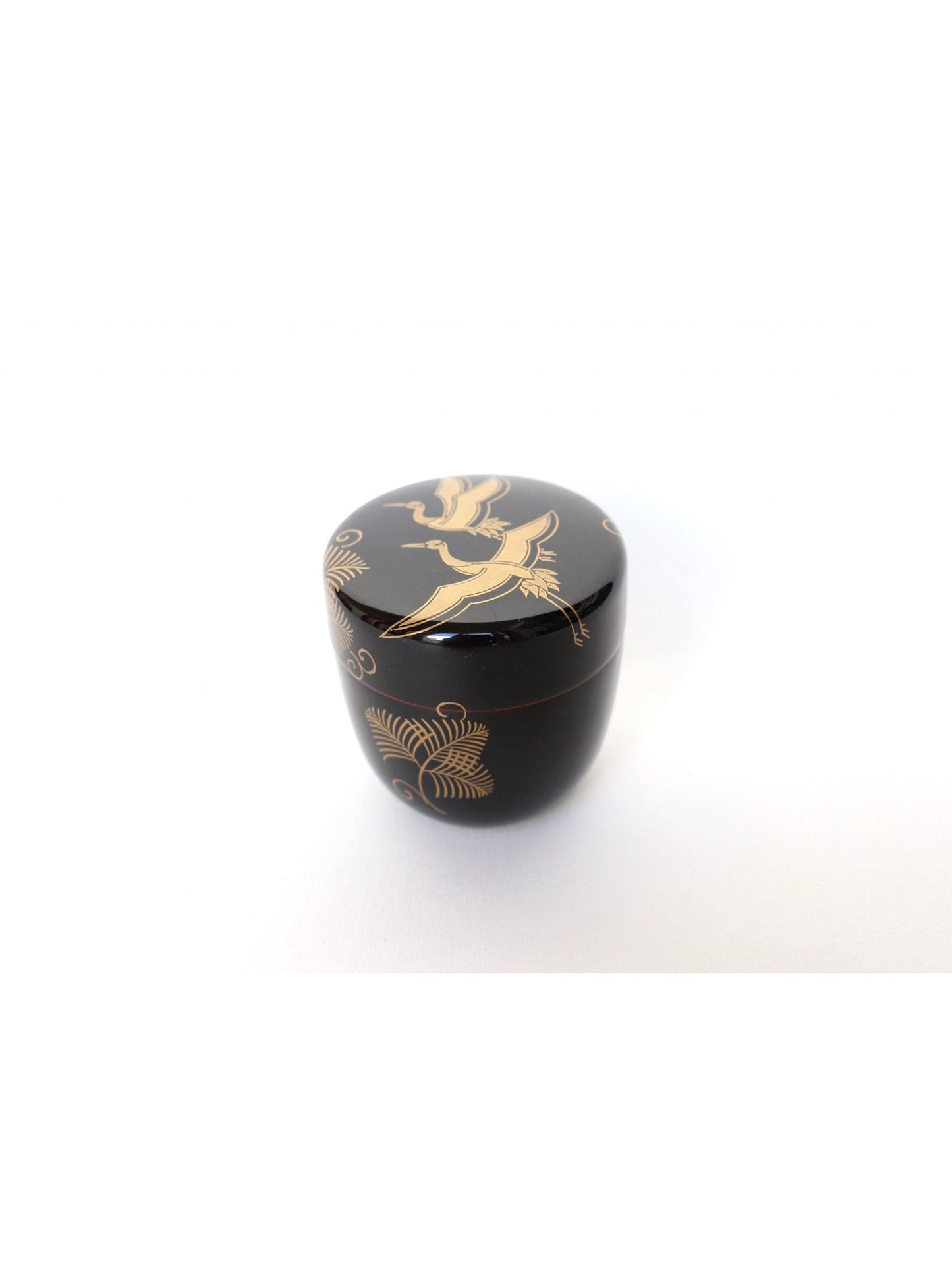 Natsumé matcha box / "Matsu Tsuru" Wajima-nuri