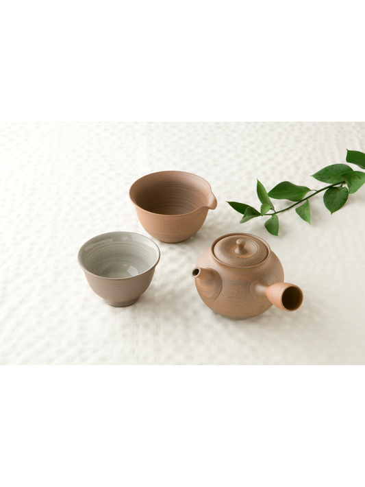 Stoneware kyusu teapot / Tokonamé Shimizu Genji Yakishimé