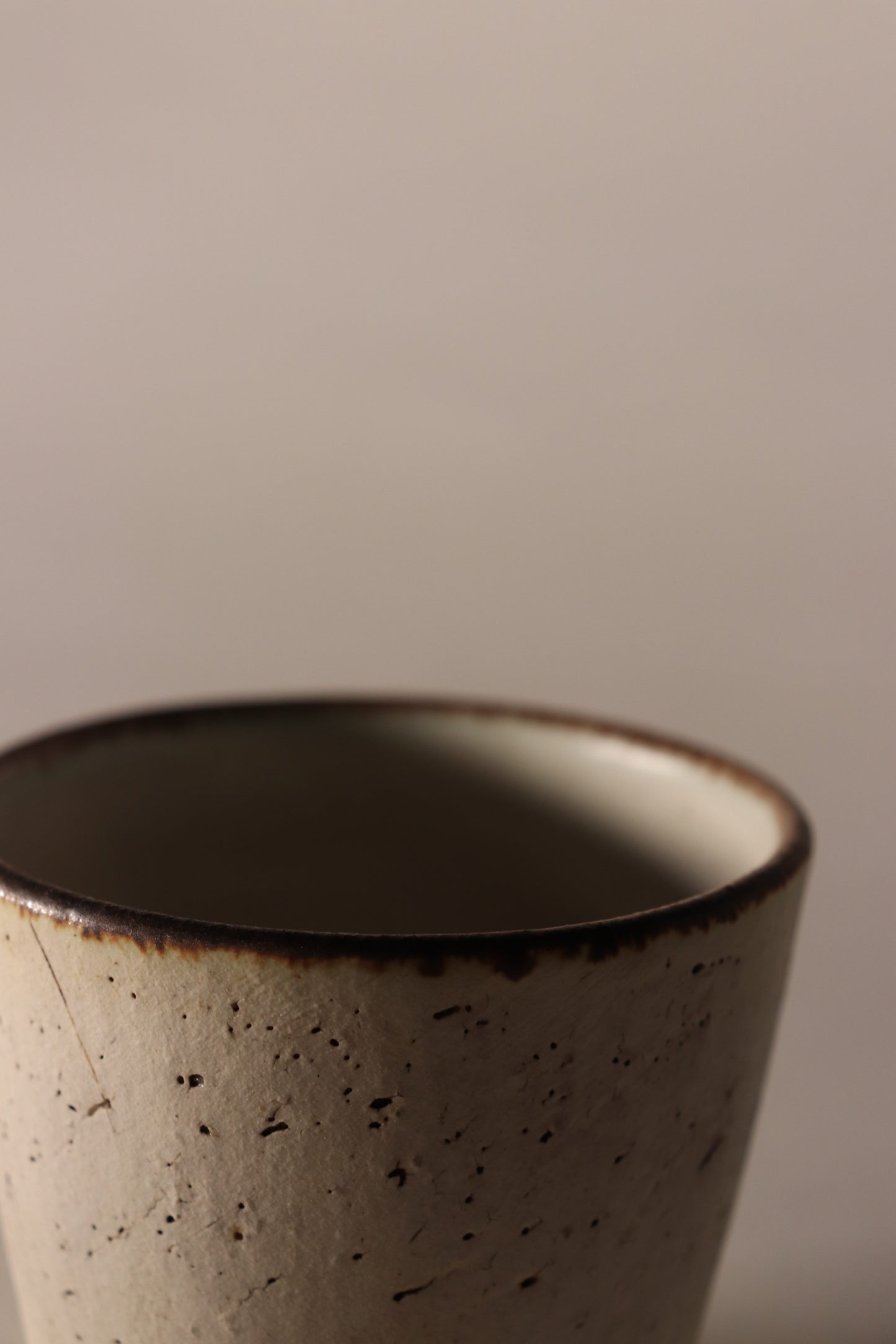 Tasse / ICHIOKA White brown edge S