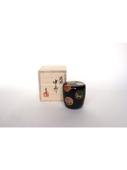 Boîte à matcha Natsumé / "Témari" makié noir