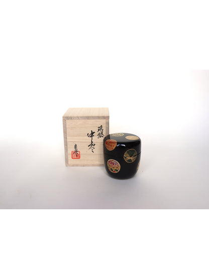 Boîte à matcha Natsumé / "Témari" makié noir