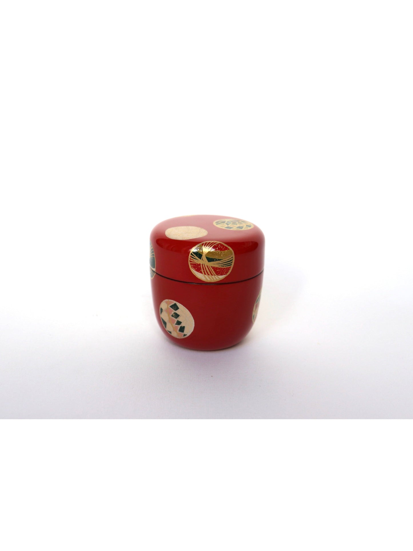Natsumé / “Témari” red makié matcha box