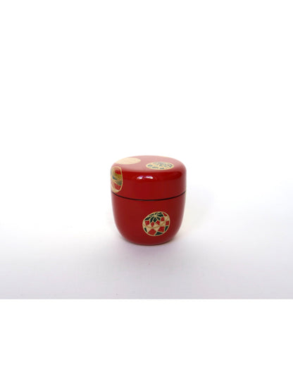 Boîte à matcha Natsumé / "Témari" makié rouge