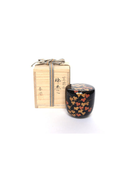 Boîte à matcha Natsumé / Yamanaka-nuri "Tsuta" makié