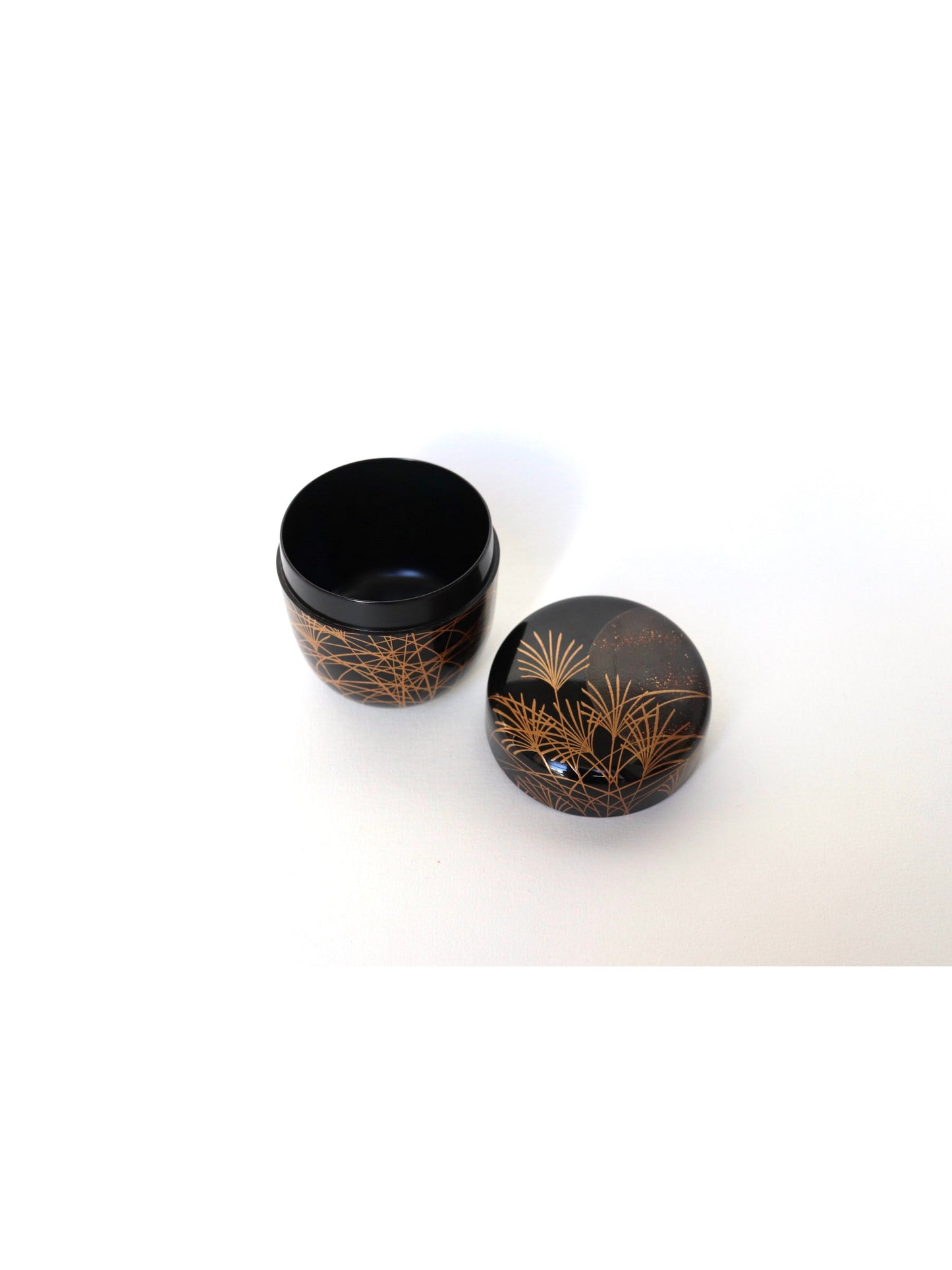 Boîte à matcha Natsumé / "Musashino" laque de Kyoto