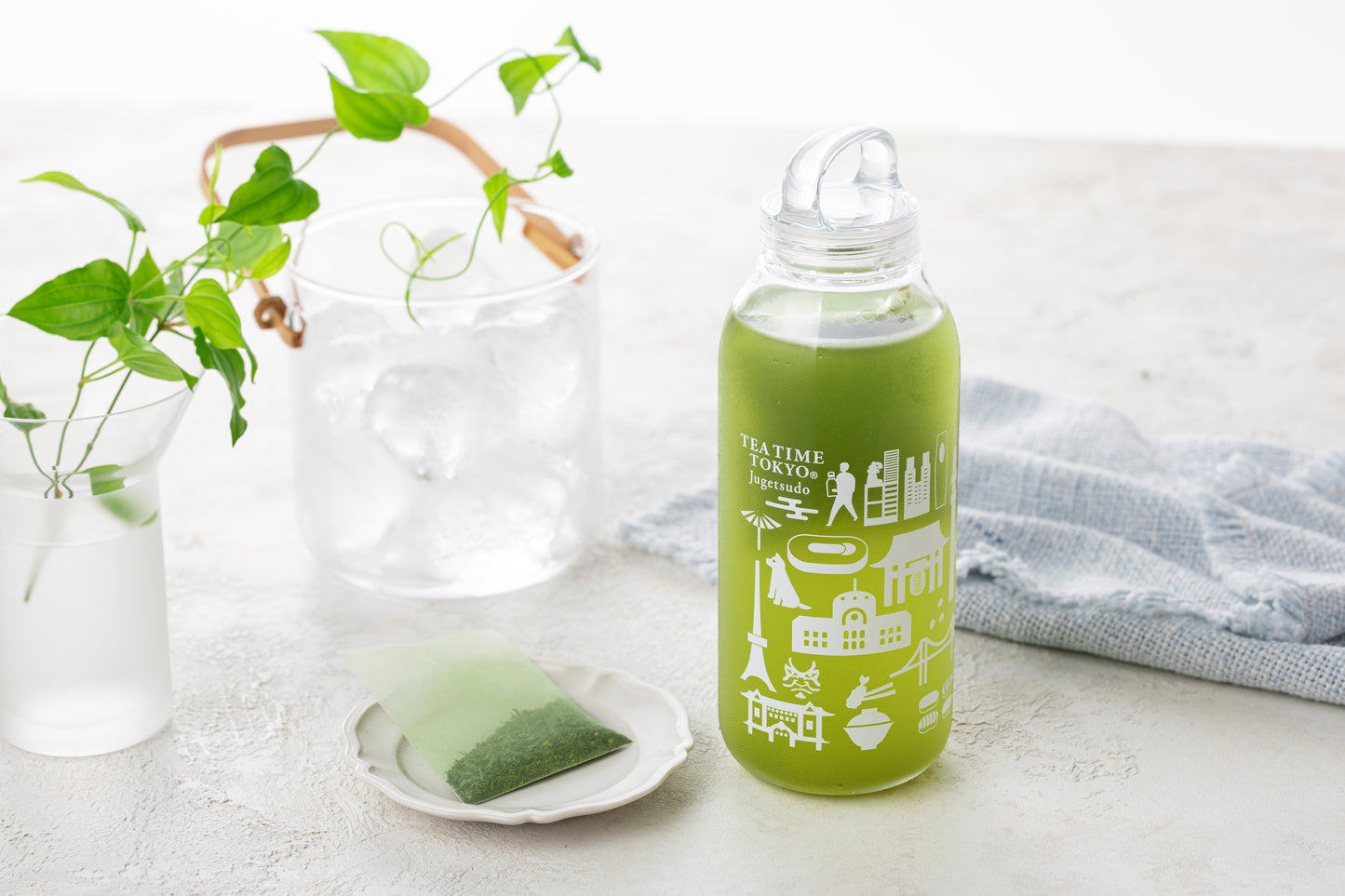 Eistee-Set / Kinto x Jugetsudo 500ml Flasche & 12 x 5g Bio-Mecha