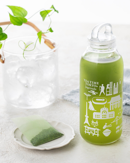 Eistee-Set / Kinto x Jugetsudo 500ml Flasche & 12 x 5g Bio-Mecha