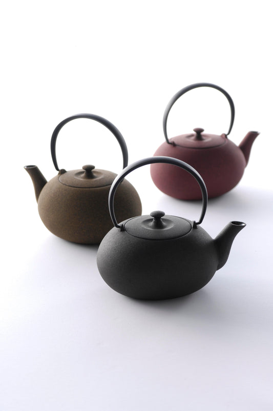 Cast iron teapot / Yamagata WAZUQU "Fuku" S - Brown/Black