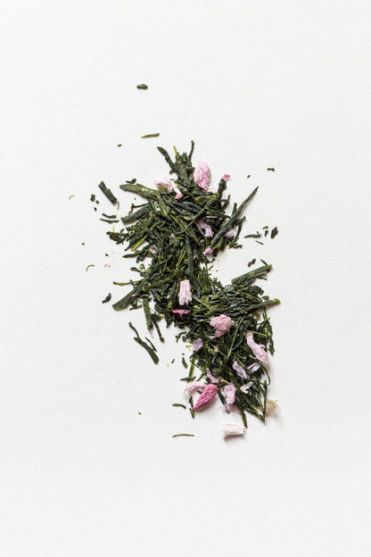 Organic Sencha with cherry blossoms / Loose Leaf in Tin / 40g